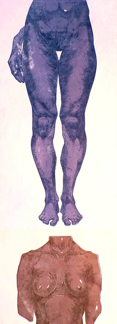 Original Abstract Body Printmaking by Lilia Liutko