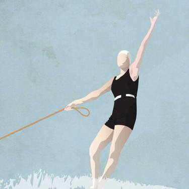 Original Illustration Sport Mixed Media by Layla Oz Art Studio