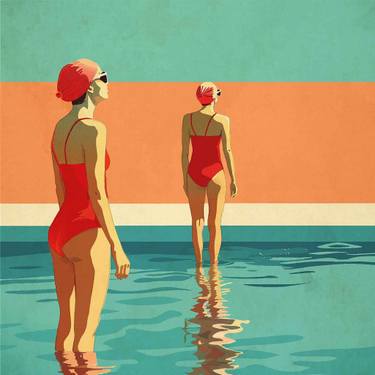 Original Illustration Sports Mixed Media by Layla Oz Art Studio
