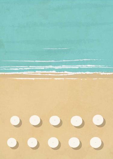 Original Conceptual Beach Digital by Layla Oz Art Studio