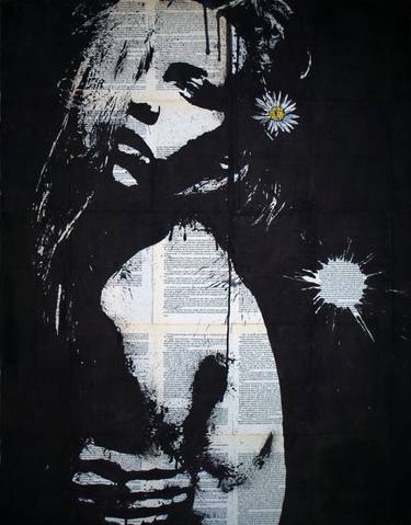 Original Dada Women Drawings by Layla Oz Art Studio