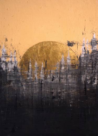 Original Abstract Expressionism Tree Paintings by Layla Oz Art Studio