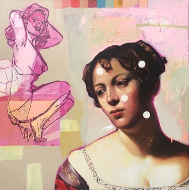 Original Pop Art Women Mixed Media by David Mcglothlin