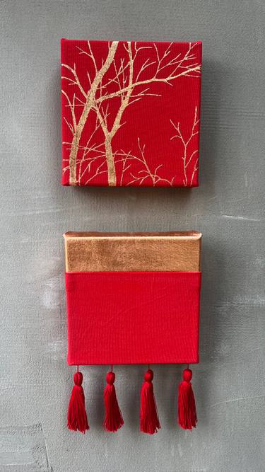 Original Abstract Nature Mixed Media by Olya Tereschuk