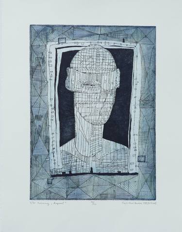 Original Modern Portrait Printmaking by Karl-Karol Chrobok