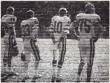 Original Abstract Sports Drawings by Charles Buckley