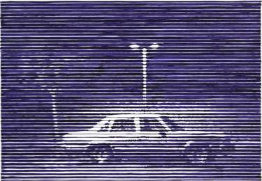 Original Abstract Car Drawings by Charles Buckley