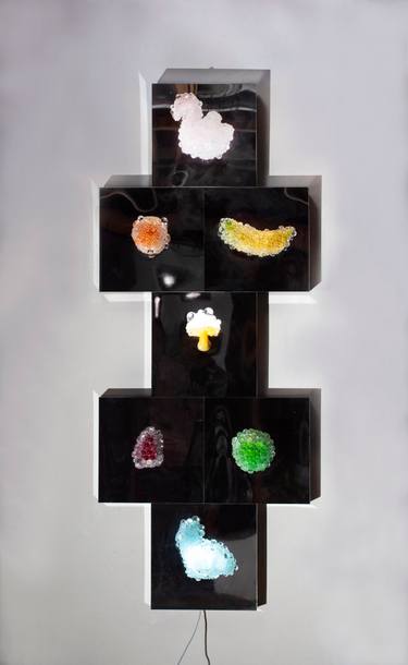 Original Abstract Light Sculpture by Gf  Studio