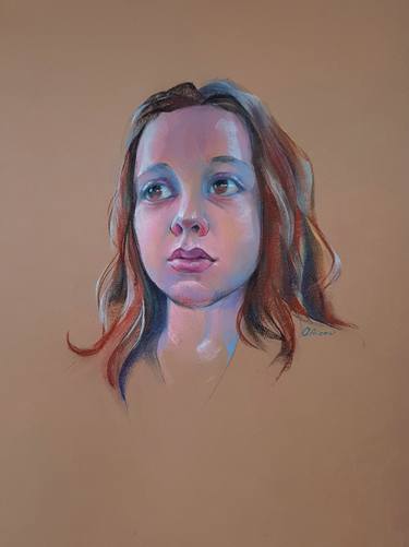 Original Expressionism Portrait Drawings by Orna Aizenshtein