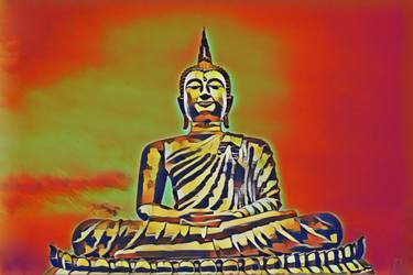 Original Pop Art Religion Mixed Media by Paul Blenkhorn-Digitalart
