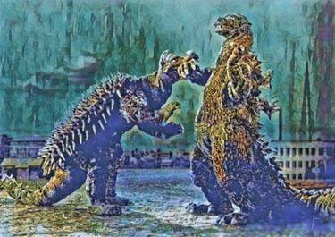 Original Pop Art Fantasy Mixed Media by Paul Blenkhorn-Digitalart
