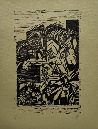 Original Abstract Landscape Printmaking by Stephen Feather