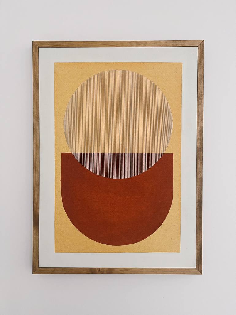 Original Abstract Geometric Paintings by Ayse Sirin Budak