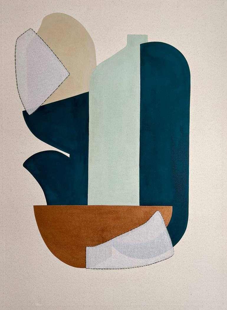 Original Art Deco Abstract Paintings by Ayse Sirin Budak