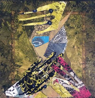 Original Contemporary Portrait Collage by Tony Wynn
