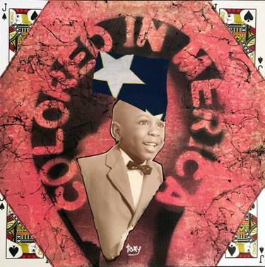 Original Dada Portrait Collage by Tony Wynn