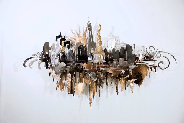 Original Art Deco Landscape Sculpture by Frederic Daty