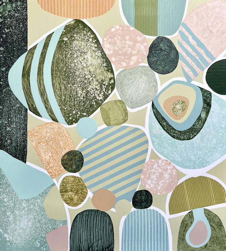 Original Geometric Abstract Paintings by Cristina Dalla Valentina