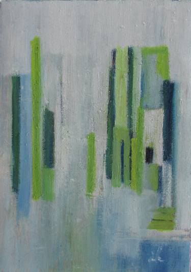Original Abstract Expressionism Architecture Painting by Ingrid Knaus
