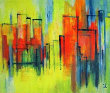 Original Abstract Expressionism Architecture Paintings by Ingrid Knaus