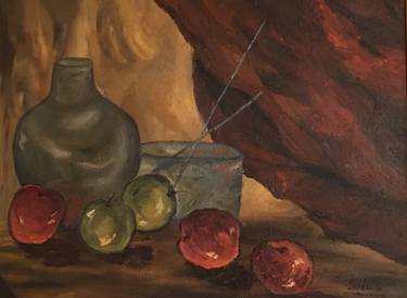 Original Impressionism Cuisine Painting by Alex Martinez