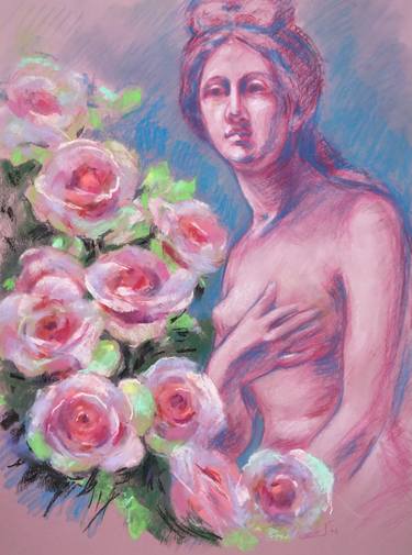Original Art Nouveau Body Drawing by Svetlana Catif-Filonova