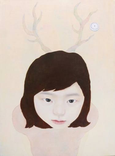 Original Fine Art Kids Painting by Moonsun Kim