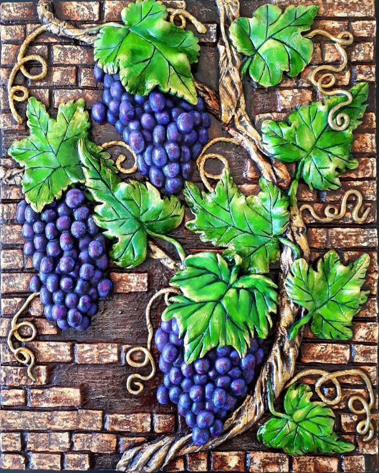 Original Art Deco Botanic Sculpture by Tatyana Orlovetskaya