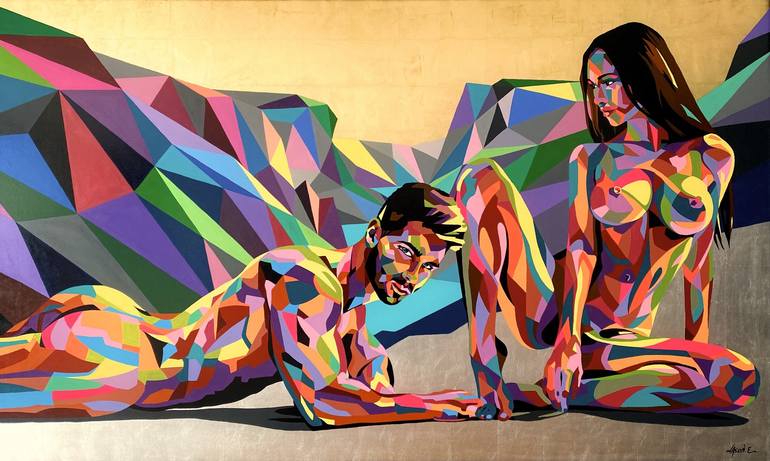 Print of Abstract Expressionism Geometric Paintings by Jason Ebrahimi