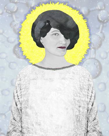 Original Conceptual People Collage by Myra Fiori