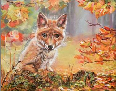 Original Fine Art Animal Painting by Natasha Malenkova