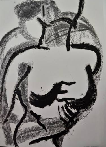 Original Figurative Body Drawing by Gisele Gobbo