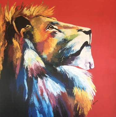 Original Abstract Expressionism Animal Paintings by Angelo Wasike