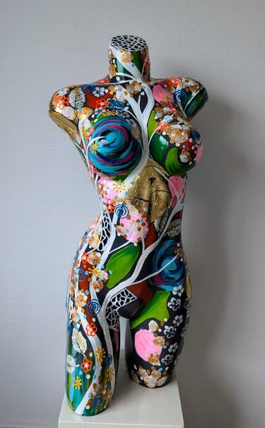 Original Abstract Expressionism Body Mixed Media by Amanda Dake