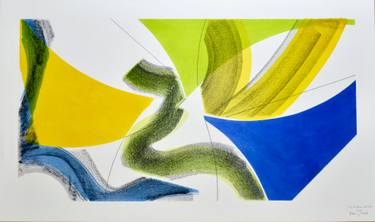 Original Color Field Painting Abstract Drawings by Yohanan Delaunay-Israel
