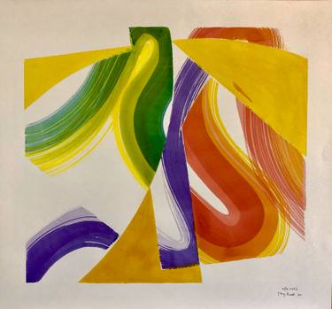 Original Minimalism Abstract Drawings by Yohanan Delaunay-Israel