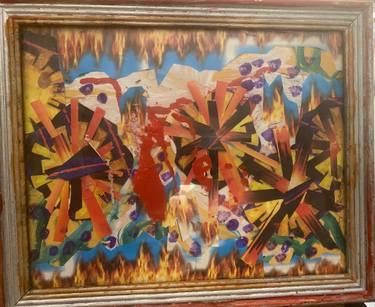 Original Abstract Expressionism Abstract Mixed Media by Esther Nash