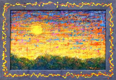 Original Abstract Expressionism Landscape Painting by Tony Blue