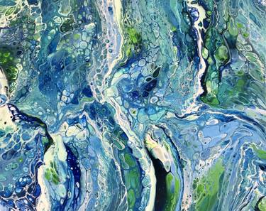 Original Abstract Water Painting by Irene Hardy
