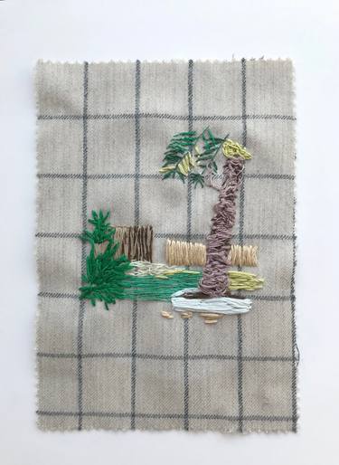 Original Fine Art Landscape Mixed Media by Yimiao Shih