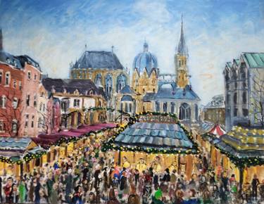 Original Impressionism Cities Painting by Jeremy Hulin