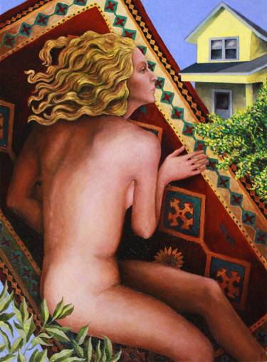 Original Surrealism Nude Painting by Paul Sierra