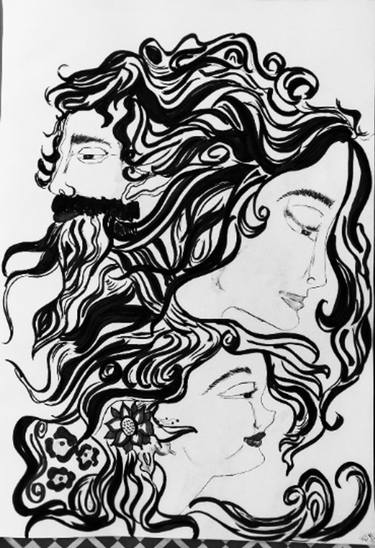 Original Abstract Expressionism People Drawings by Naturebella G