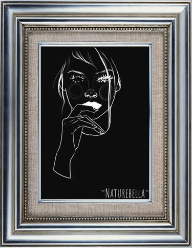 Original Illustration Portrait Mixed Media by Naturebella G