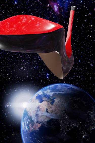 Print of Pop Art Outer Space Mixed Media by Nissan Leviathan