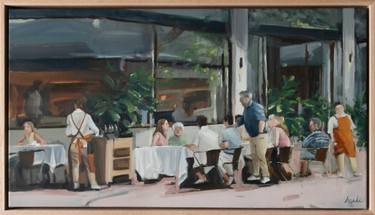 Original Expressionism People Painting by Heidi Lai