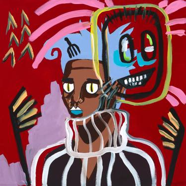 Original Expressionism Portrait Mixed Media by Jennifer Warren