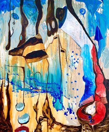 Original Surrealism Fantasy Painting by Uzo Uzo