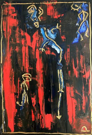 Original Abstract Expressionism Abstract Painting by Domen Logar