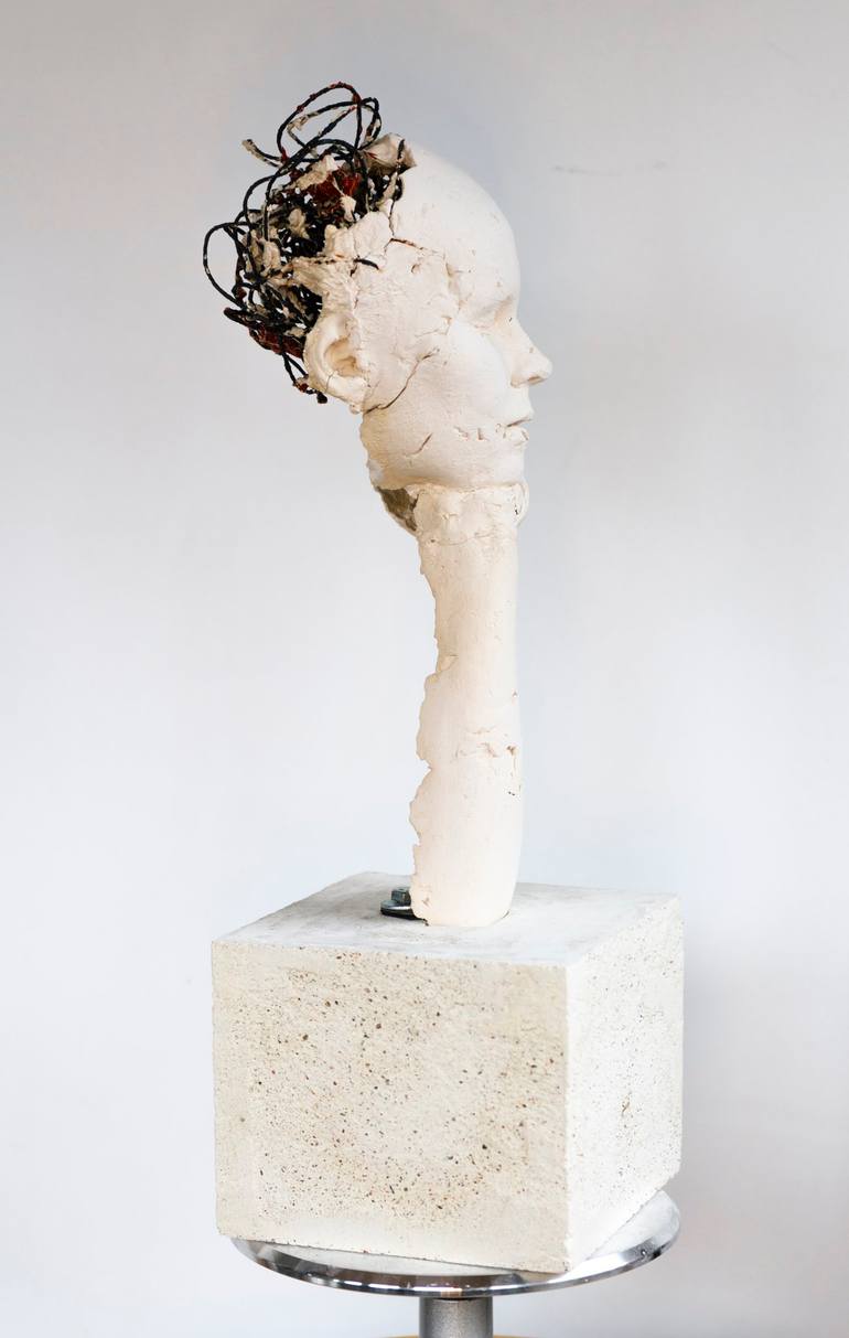 Original Figurative Portrait Sculpture by Armen Manukyan-Burovtsov